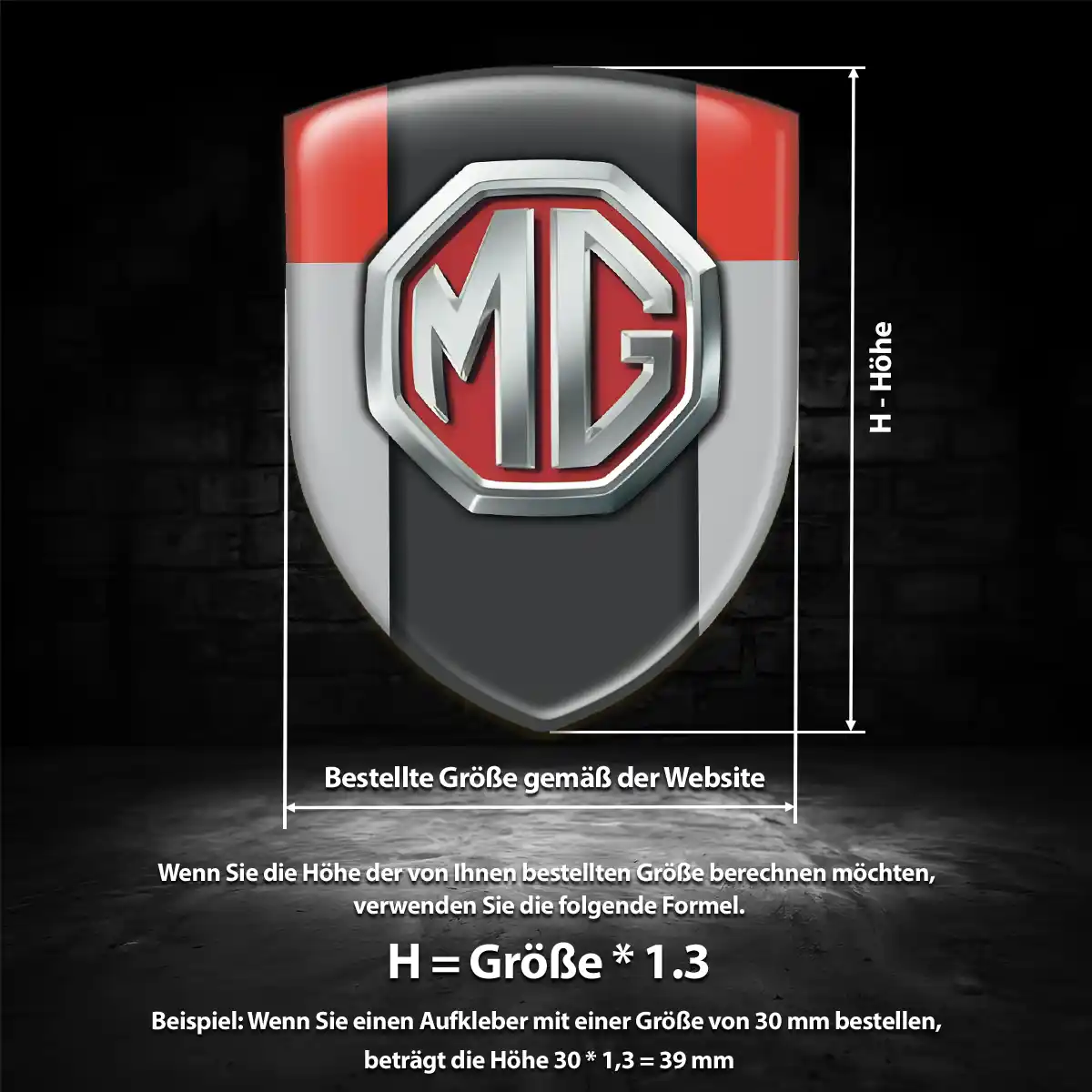MG Aufkleber Silikon Embleme Auto Stilvolles Design
