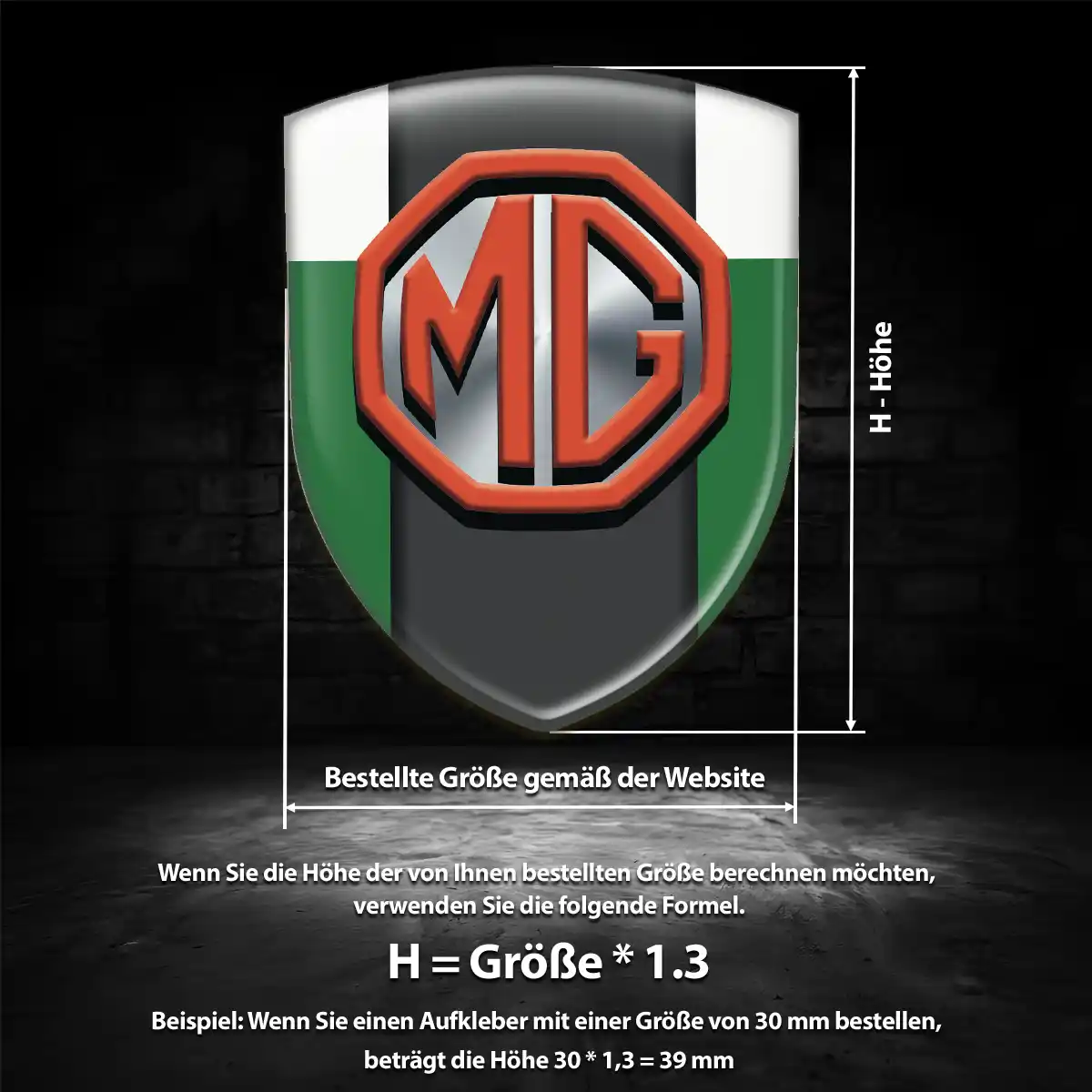 MG Aufkleber Silikon Embleme Auto Tuningfahrzeug