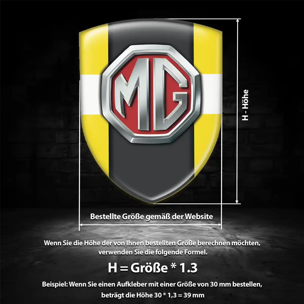 MG Aufkleber Silikon Embleme Exterieurdesign