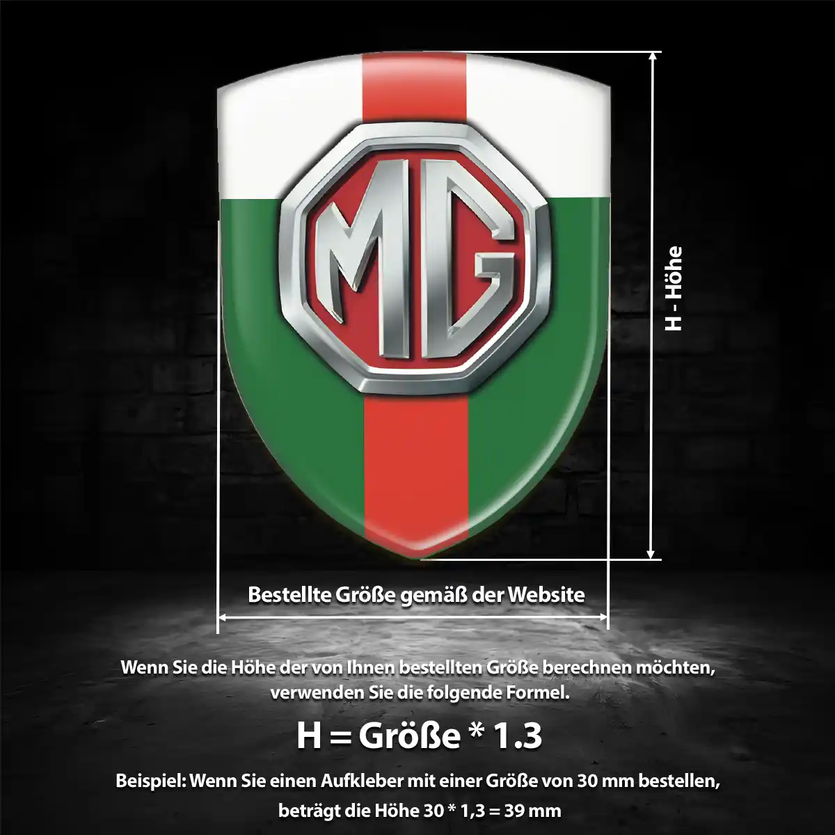 MG Aufkleber Silikon Embleme Limitierte Auflage