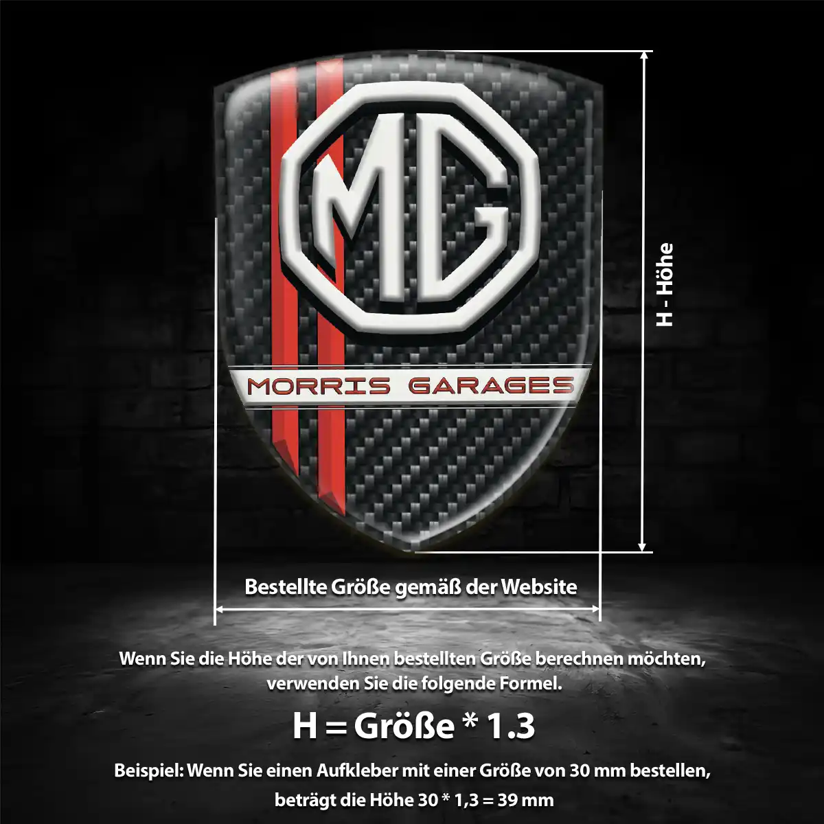 MG Aufkleber Silikon Embleme Luxus-Edition