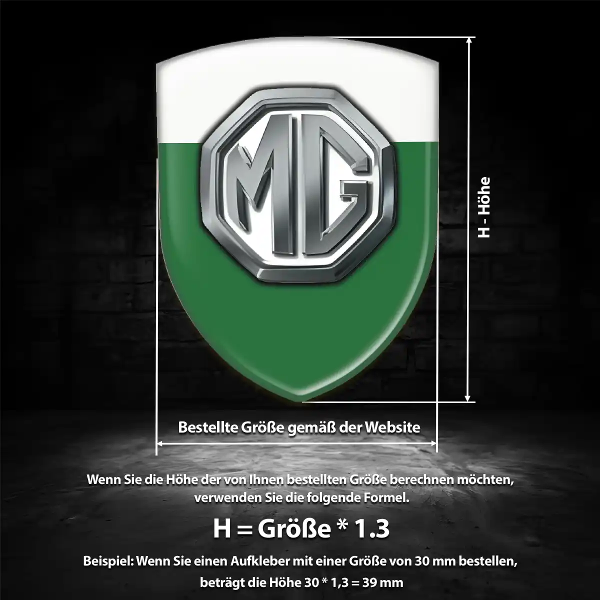 MG Aufkleber Silikon Embleme Premium-Edition