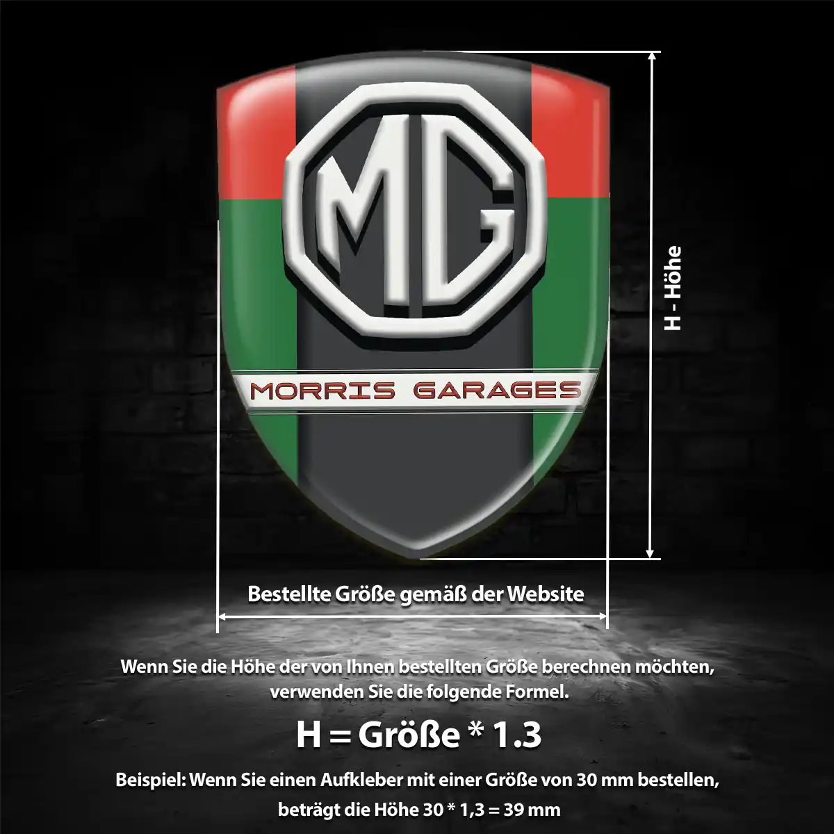 MG Aufkleber Silikon Embleme Tuningfahrzeug
