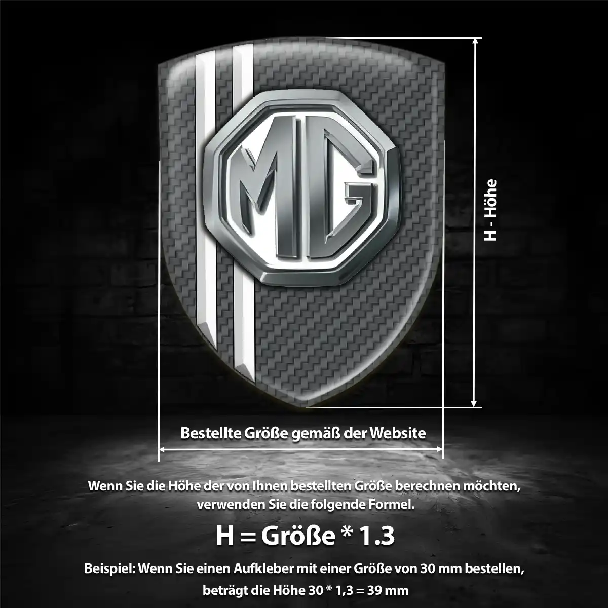 MG Aufkleber Stilvolles Design