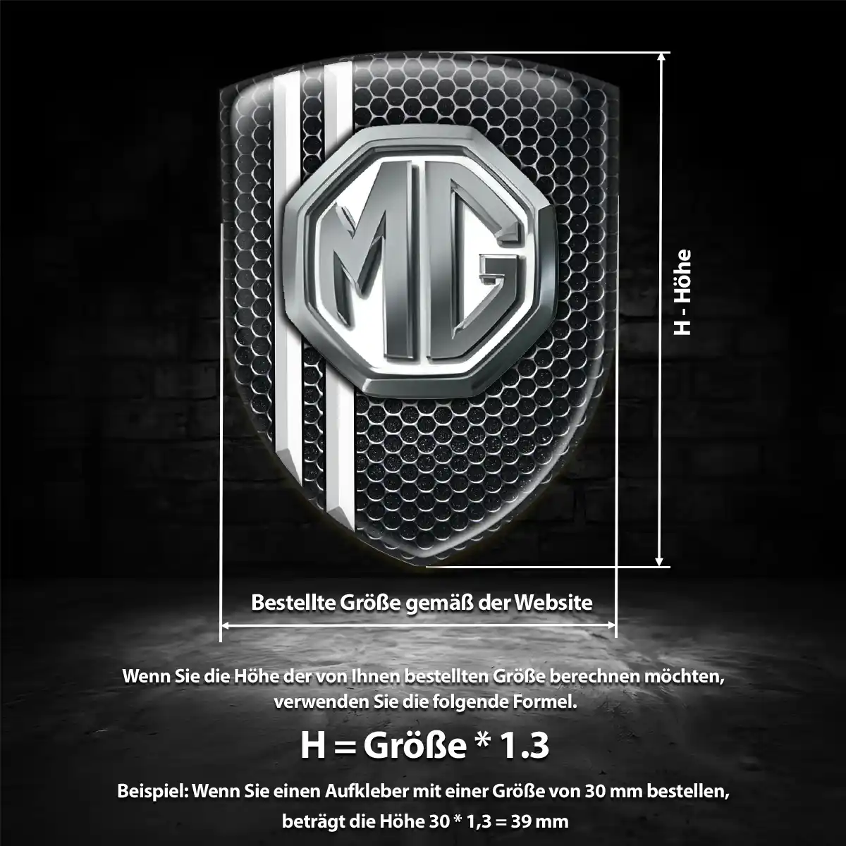 MG Aufkleber Tuningfahrzeug