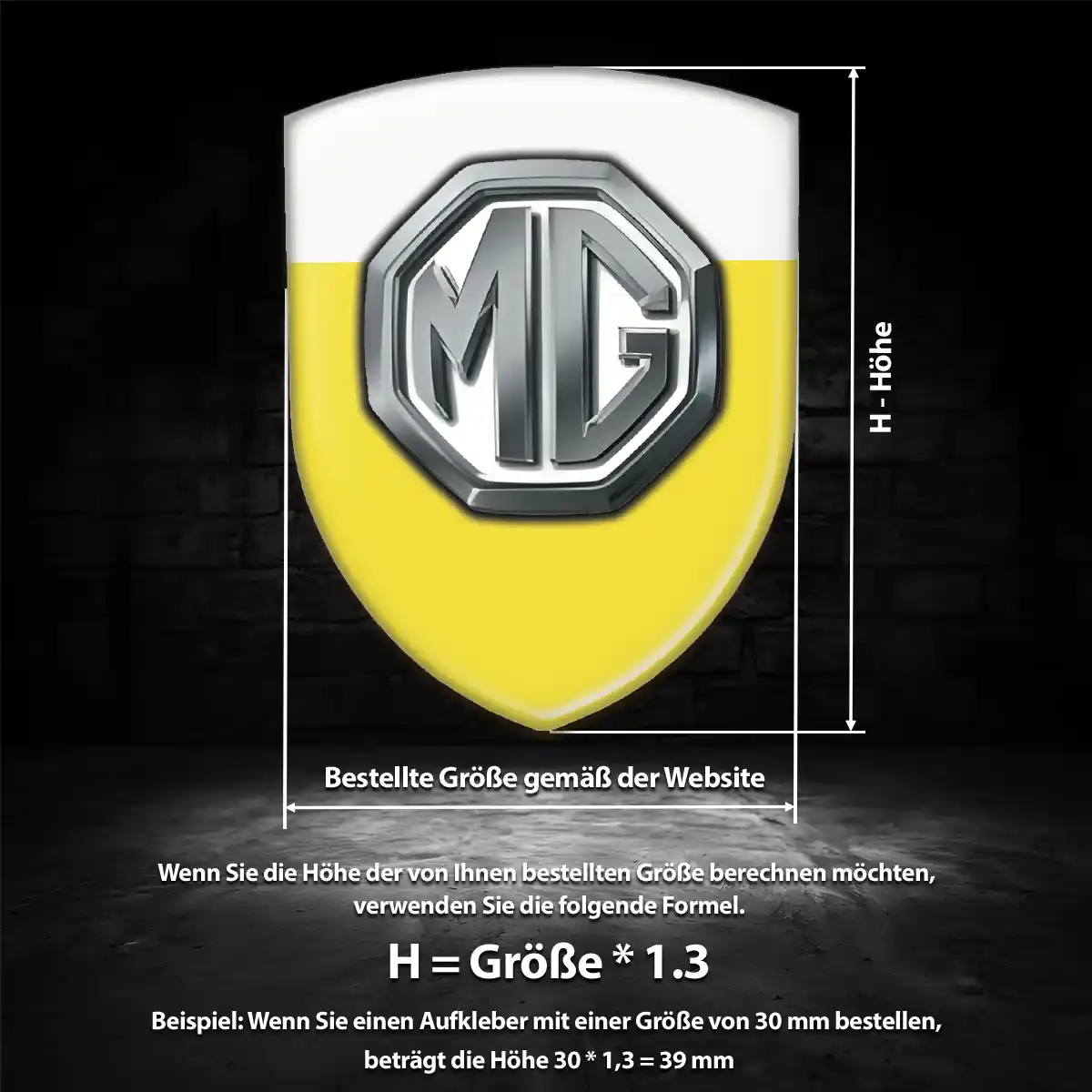 MG Aufkleber Wappen Auto Hohe Qualität