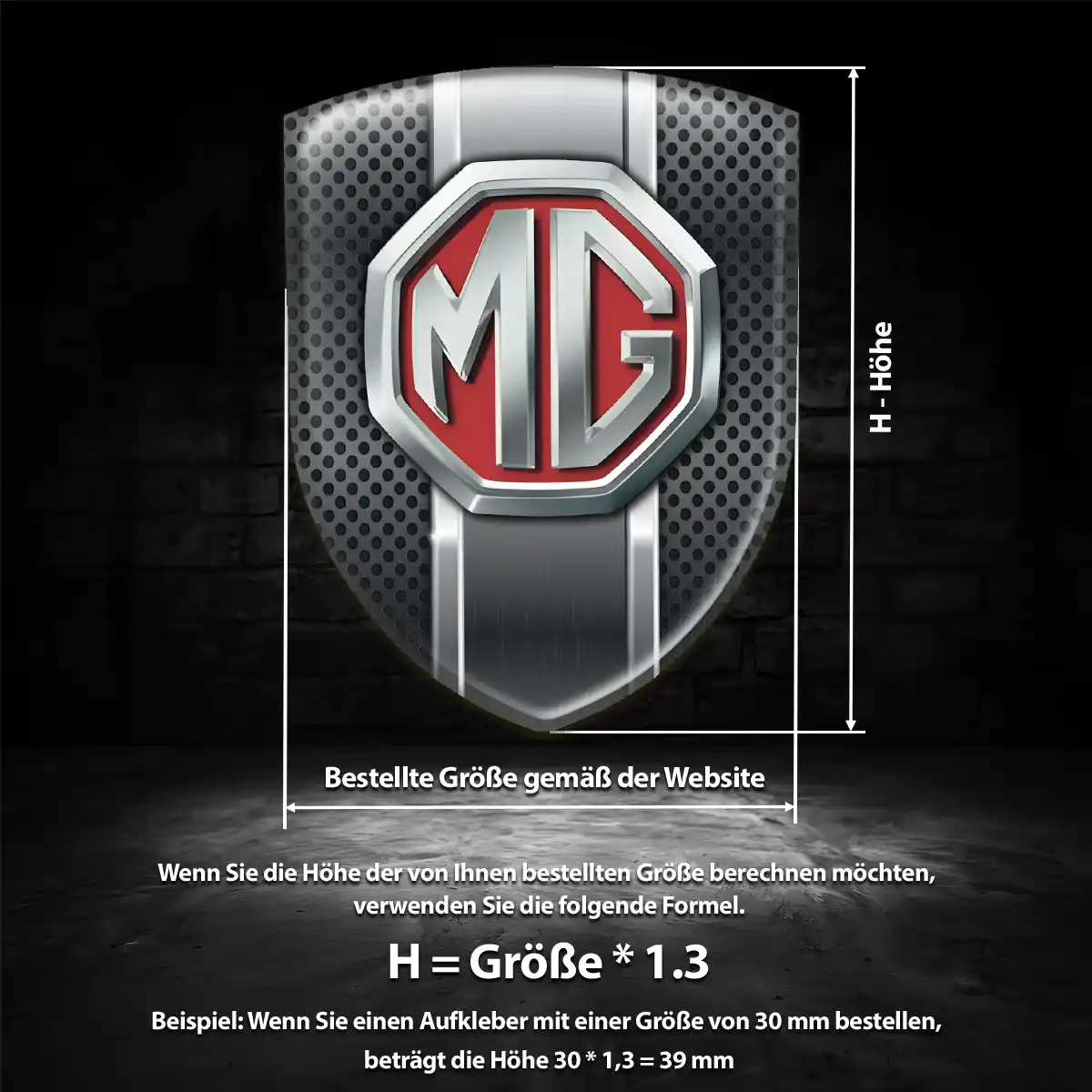 MG Aufkleber Wappen Auto Limitierte Auflage