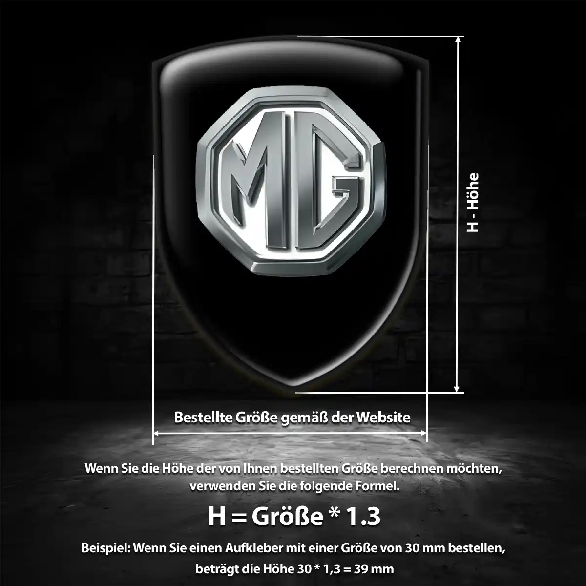 MG Aufkleber Wappen Auto Stilvolles Design