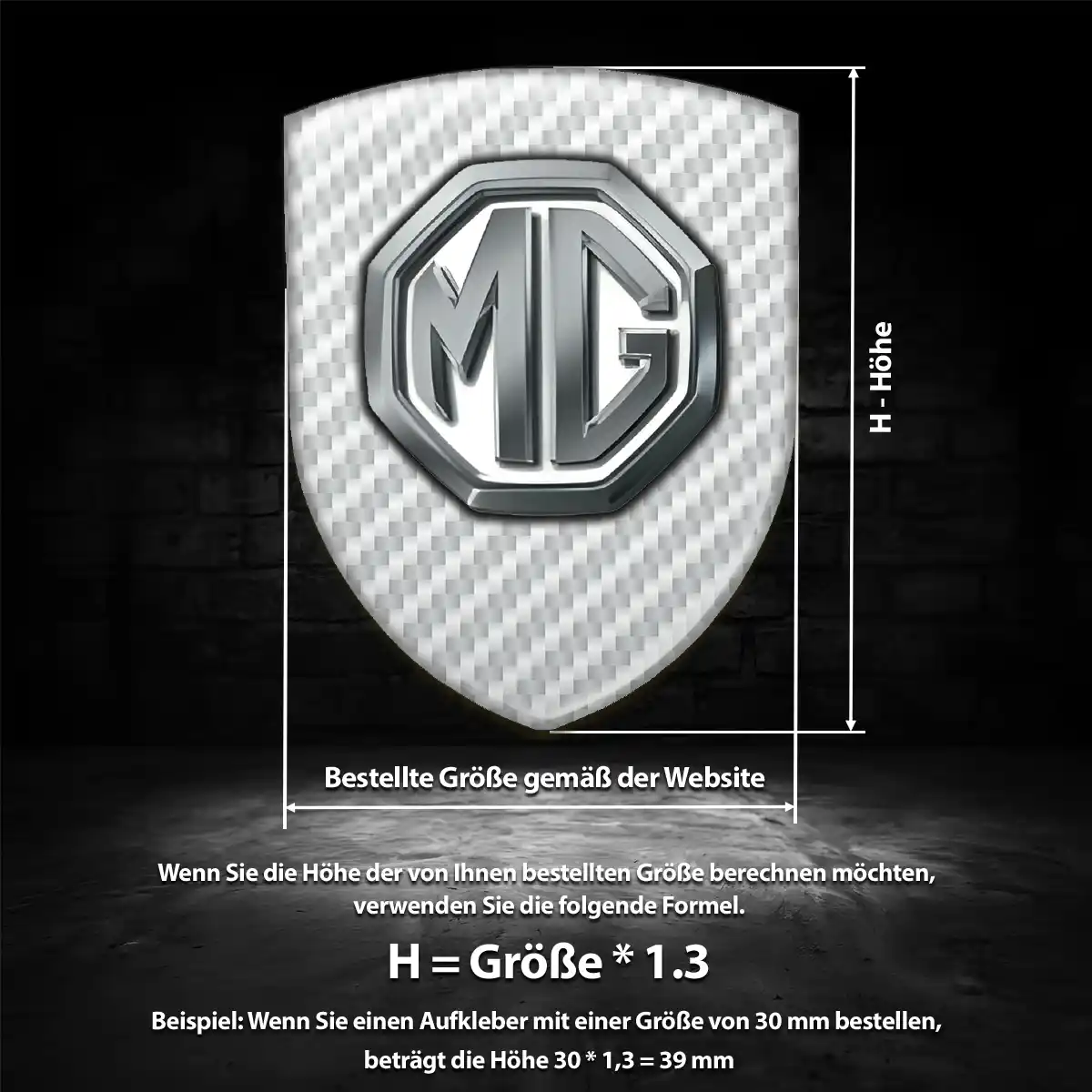 MG Aufkleber Wappen Emblem Auto Exterieurdesign