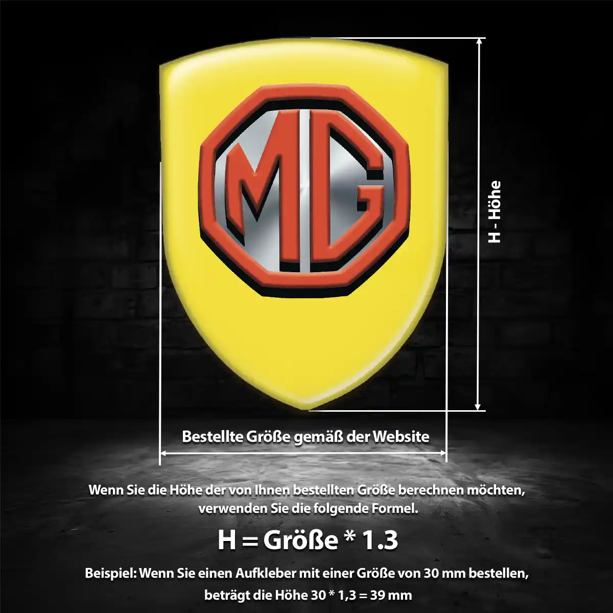 MG Aufkleber Wappen Emblem Auto Markenedition