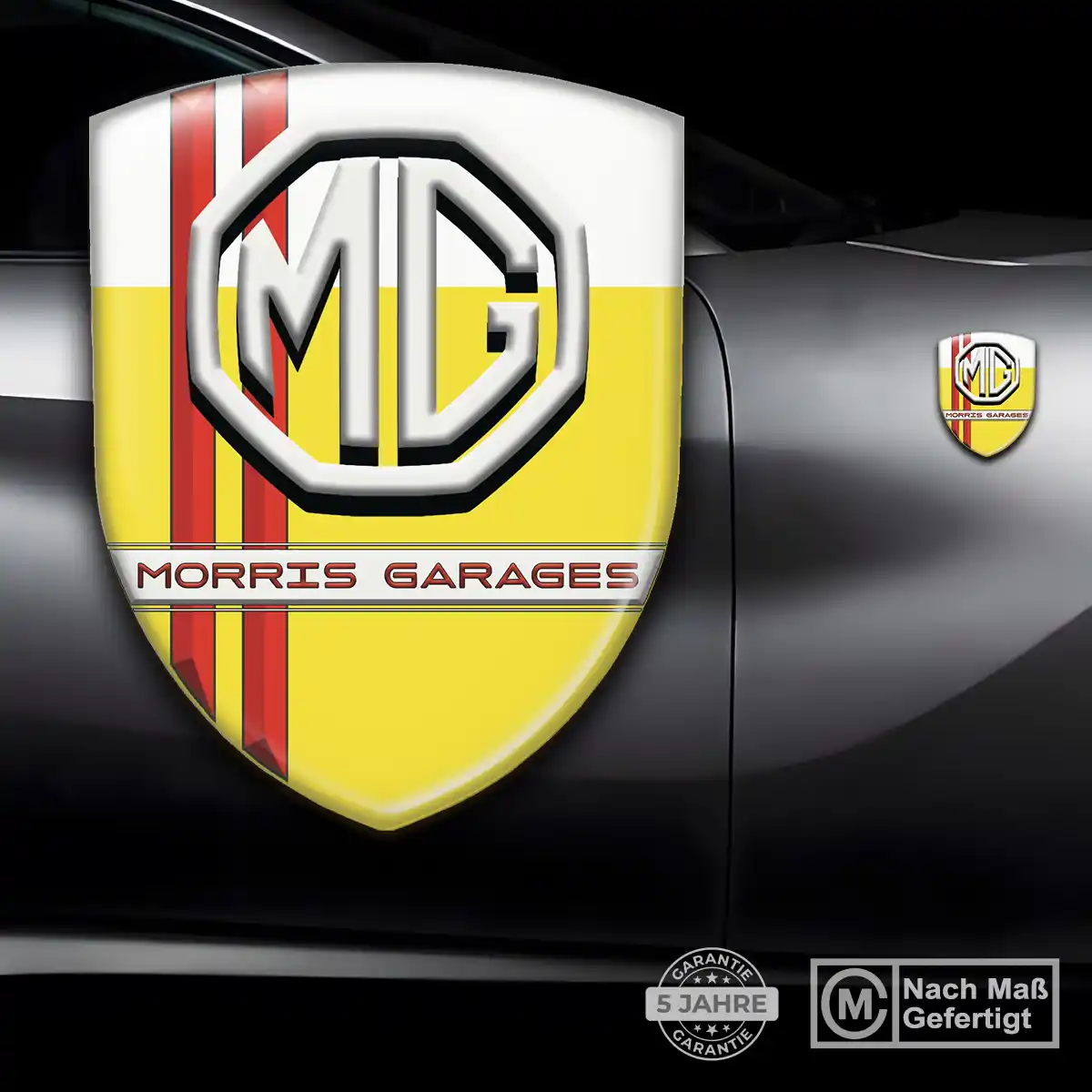 MG Aufkleber Wappen Emblem Auto Premium-Edition