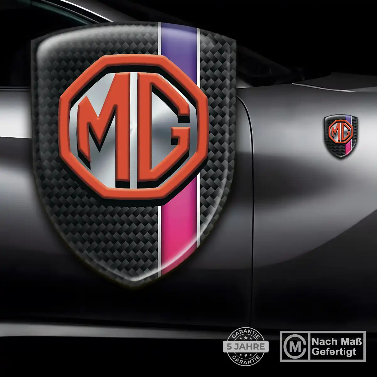 MG Aufkleber Wappen Emblem Interieurdesign