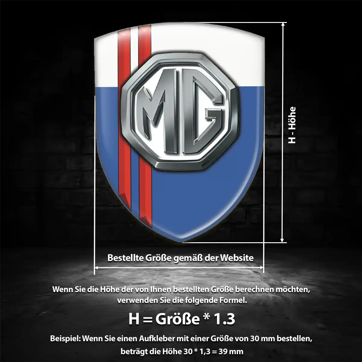 MG Aufkleber Wappen Emblem Premium-Edition