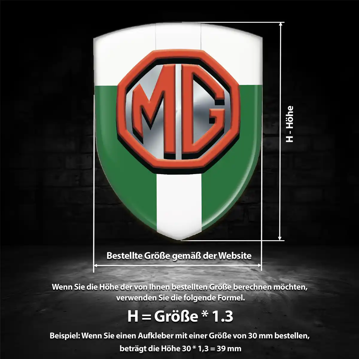 MG Aufkleber Wappen Premiumqualität
