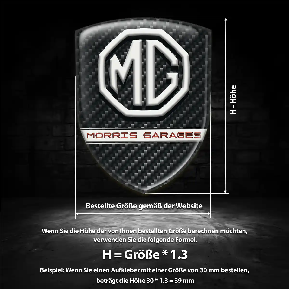 MG Emblem Aufkleber Auto Ausdrucksstarkes Design