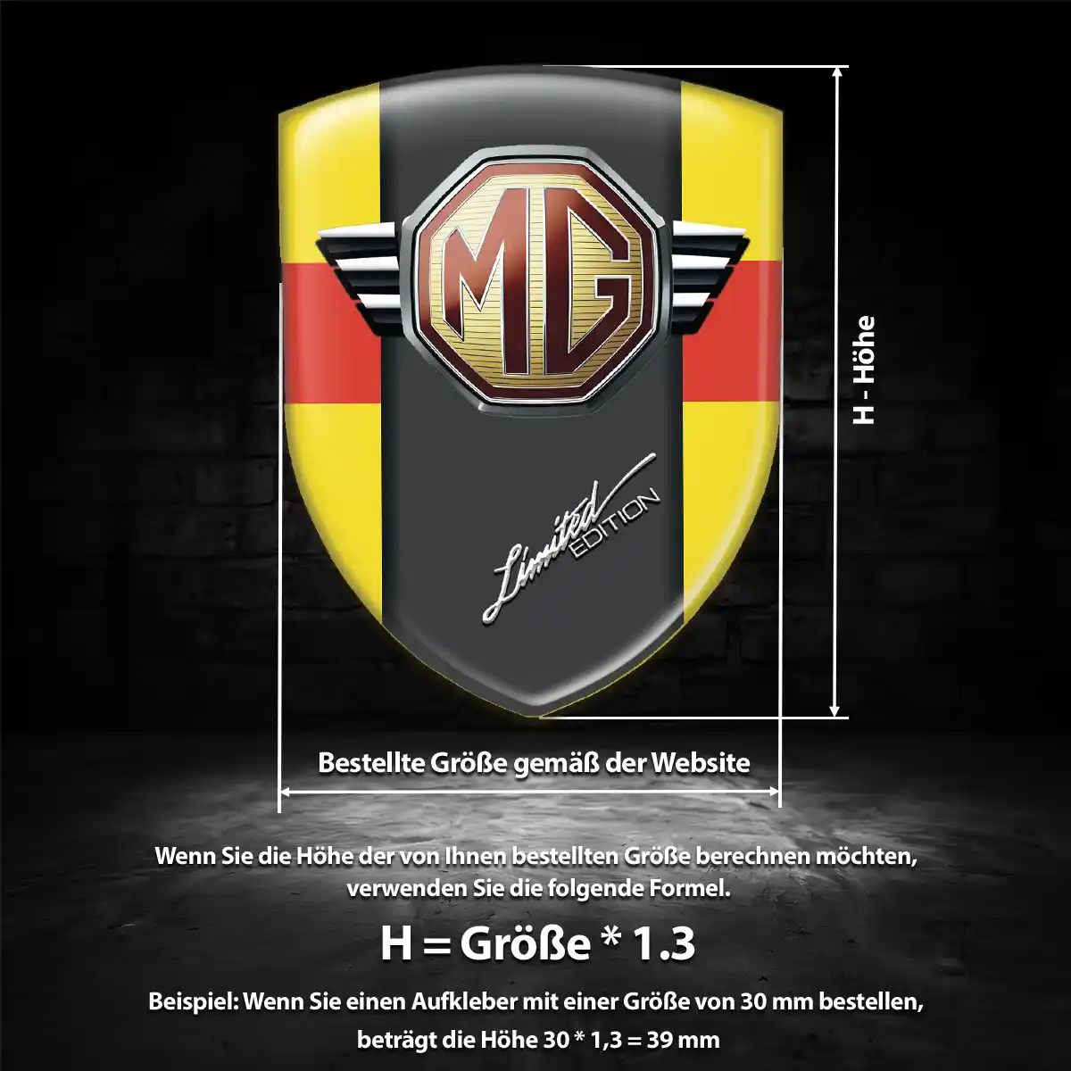 MG Emblem Aufkleber Auto Elegantes Design