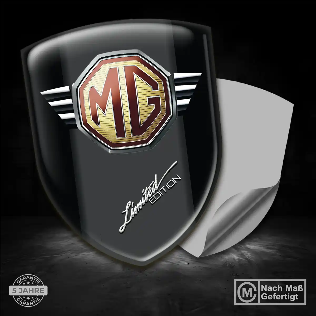 MG Emblem Aufkleber Auto Hochwertiges Harz
