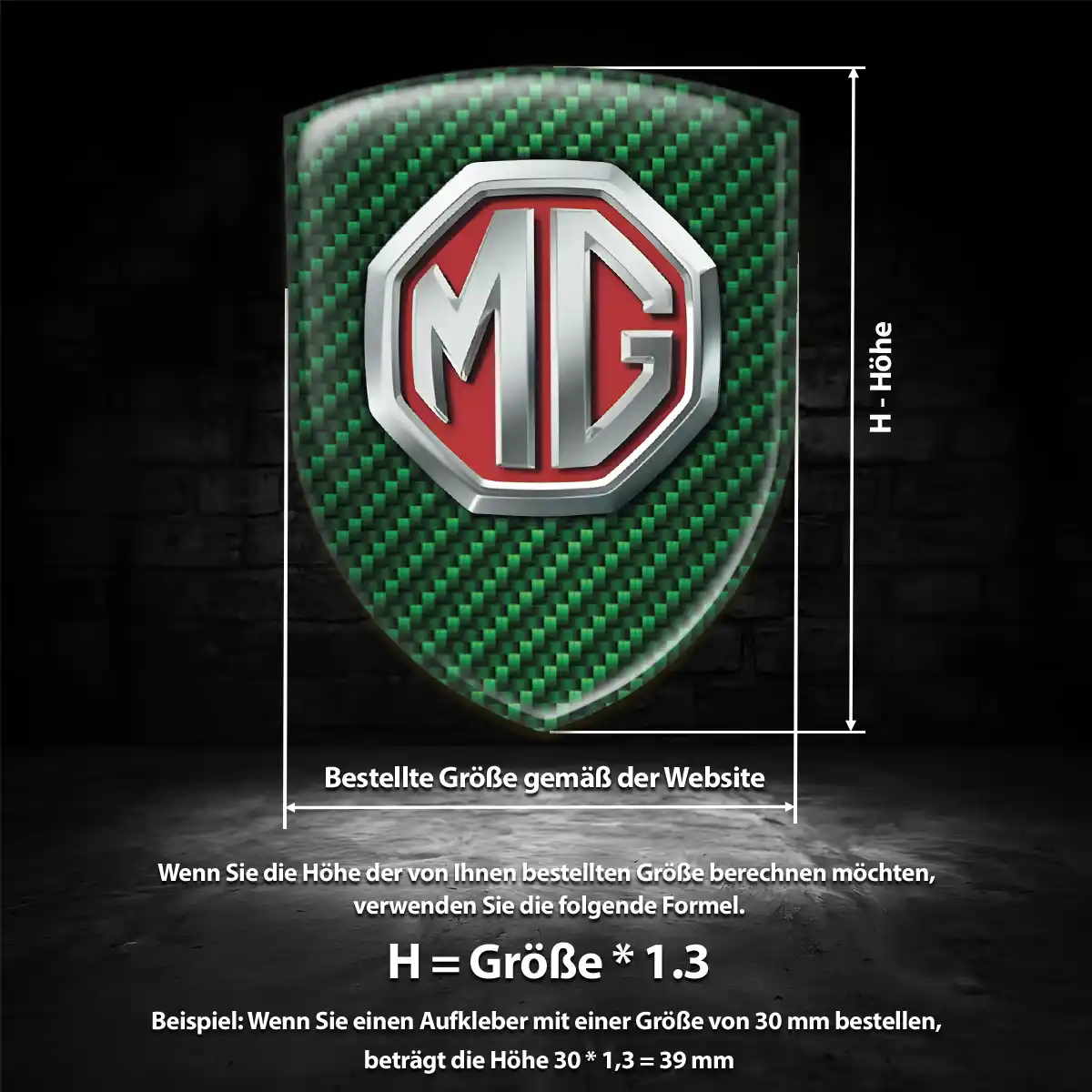 MG Emblem Aufkleber Auto Hohe Qualität