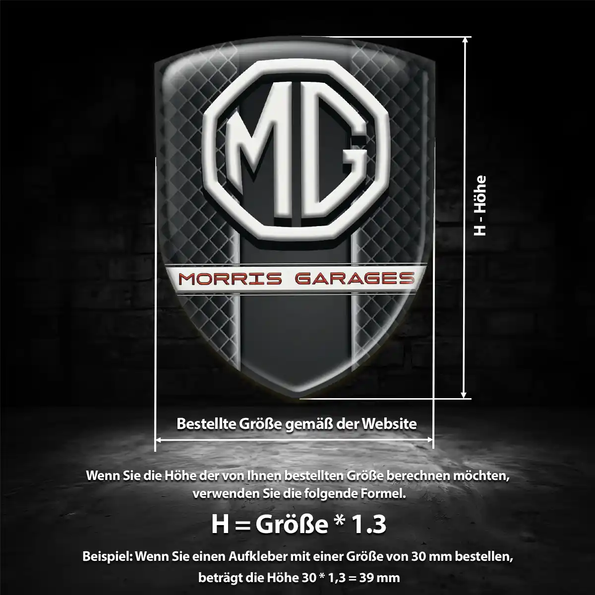 MG Emblem Aufkleber Auto Modernes Design