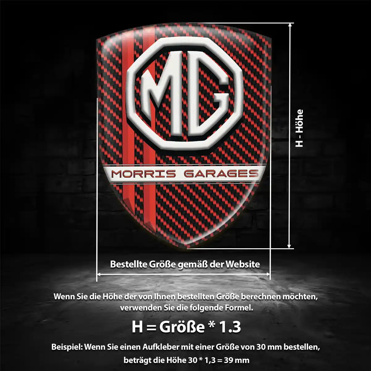 MG Emblem Aufkleber Auto Stilvolles Design