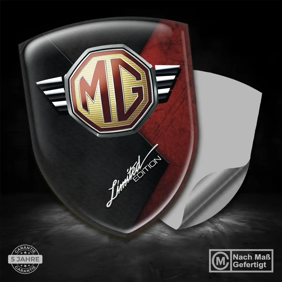 MG Emblem Aufkleber Edles Design