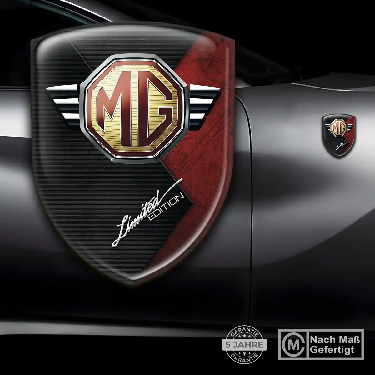 MG Emblem Aufkleber Edles Design