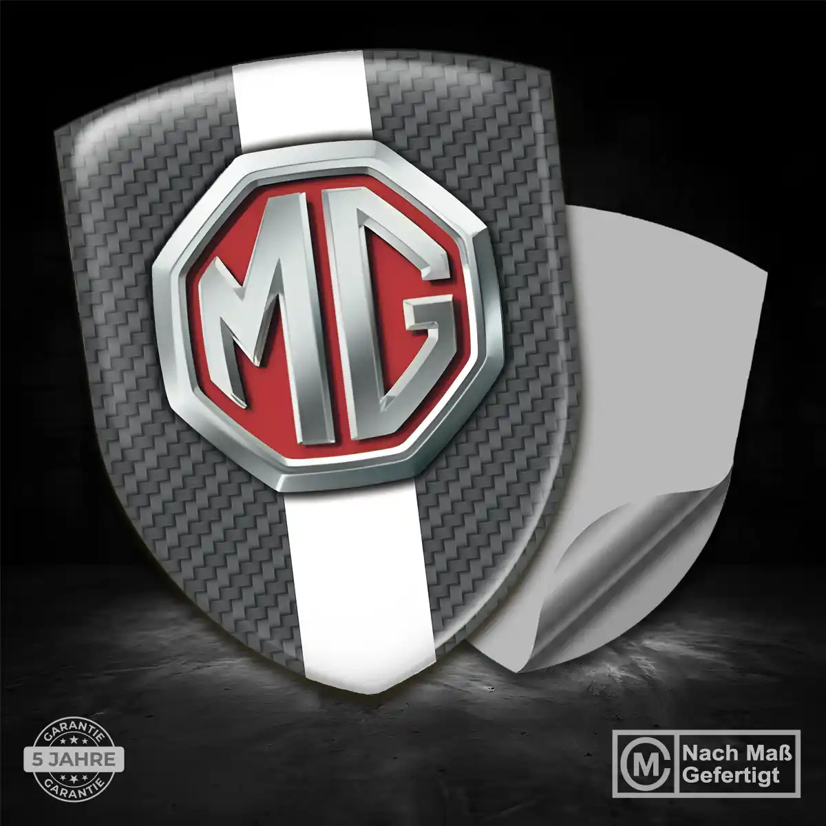 MG Emblem Aufkleber Interieurdesign