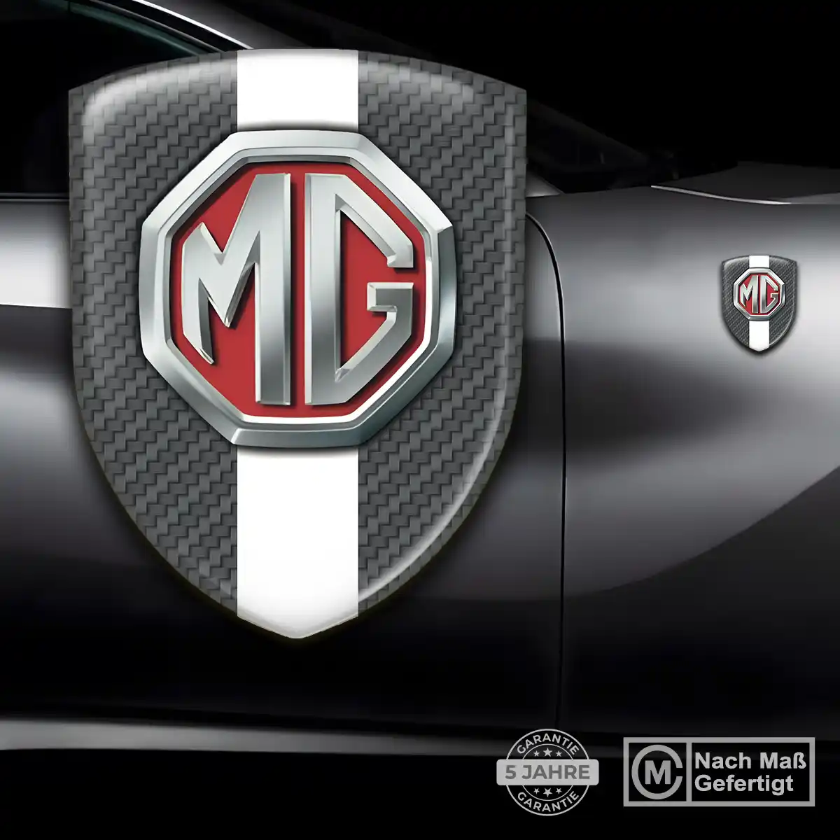 MG Emblem Aufkleber Interieurdesign