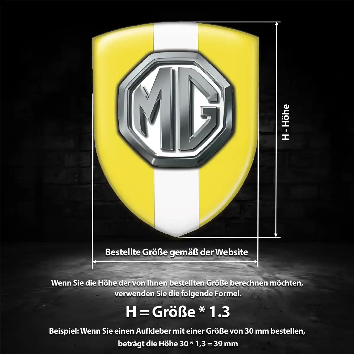 MG Emblem Aufkleber Limitierte Auflage