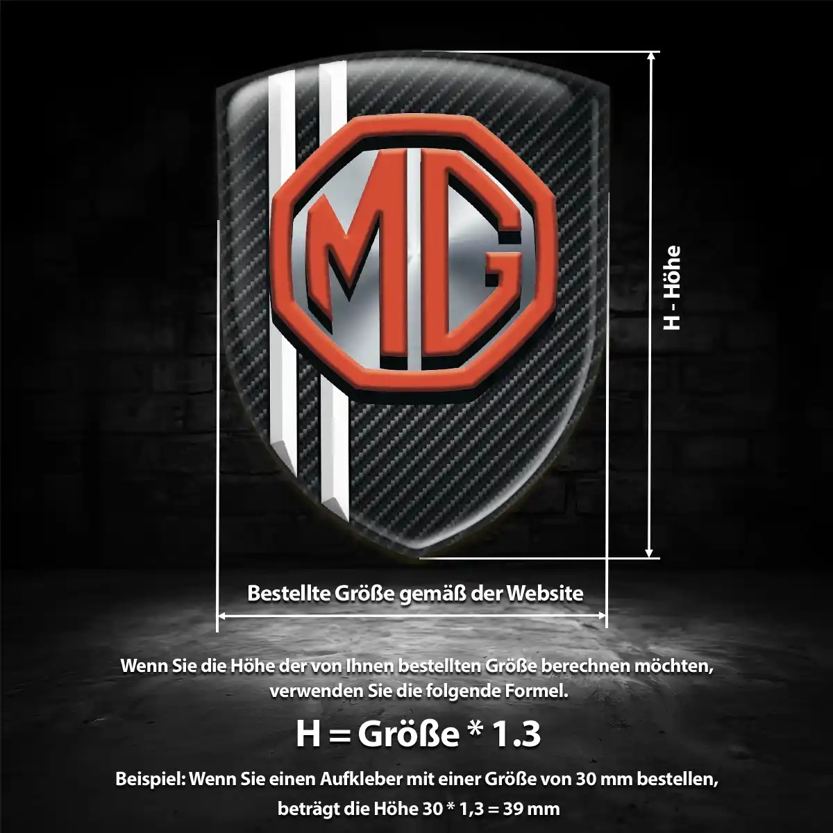 MG Emblem Aufkleber Premium-Edition