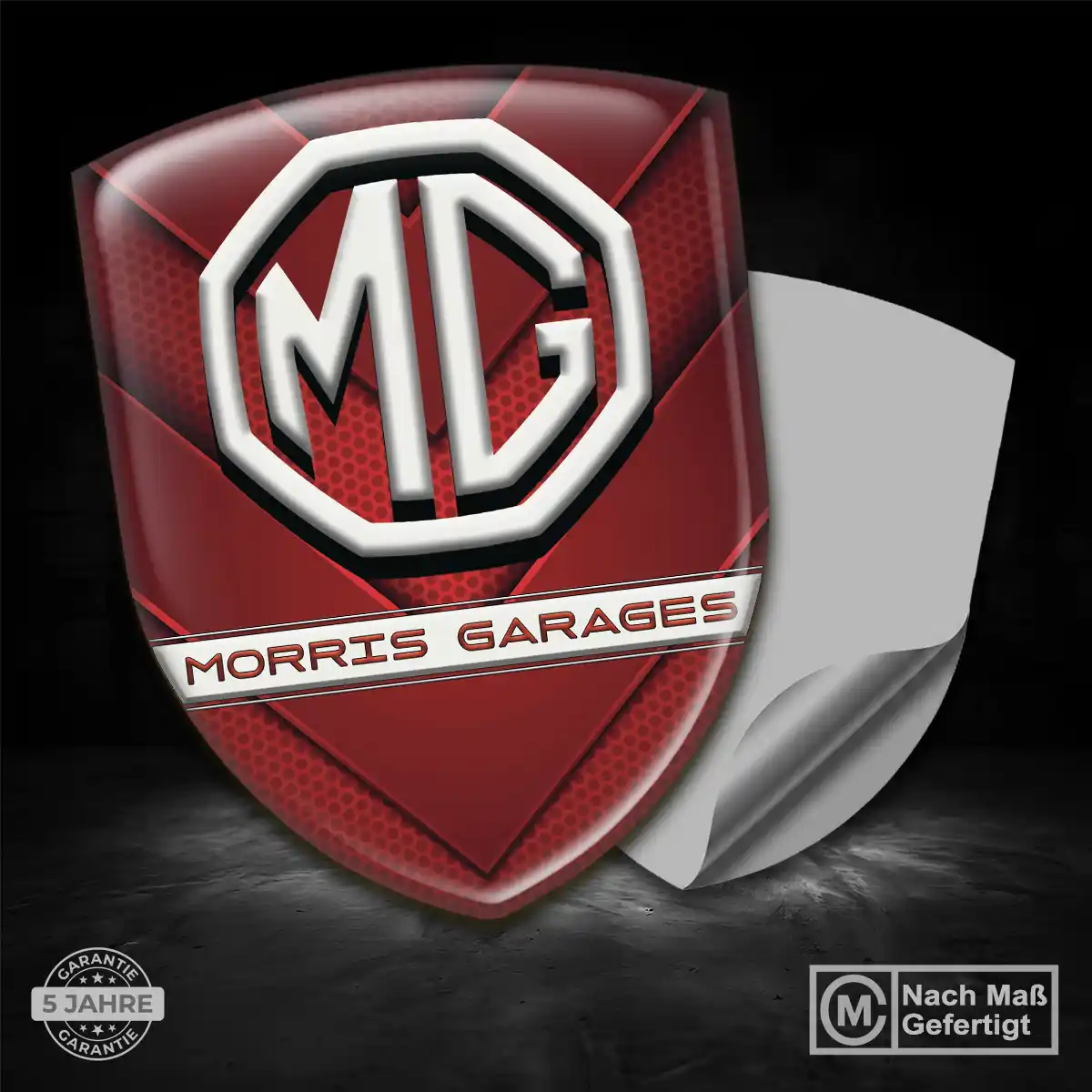 MG Emblem Aufkleber Wappen Auto Hochwertiges Harz