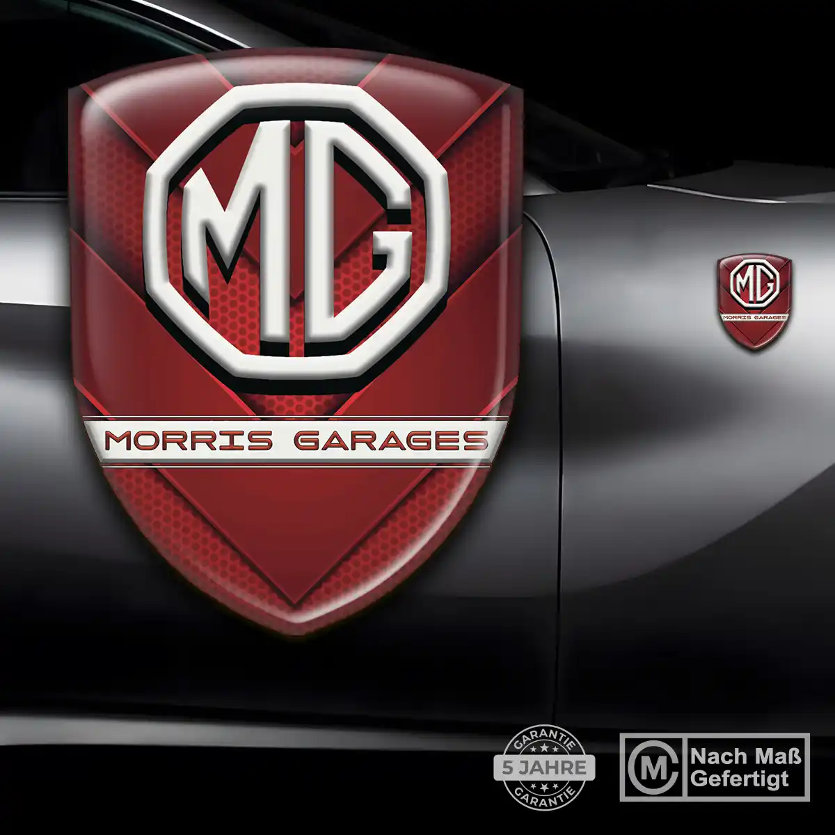 MG Emblem Aufkleber Wappen Auto Hochwertiges Harz