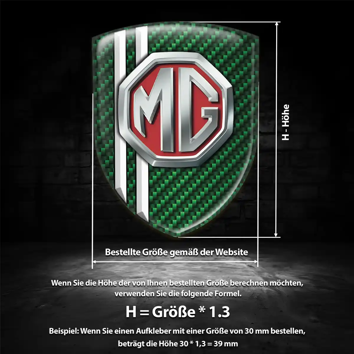 MG Emblem Aufkleber Wappen Auto Stilvolles Design