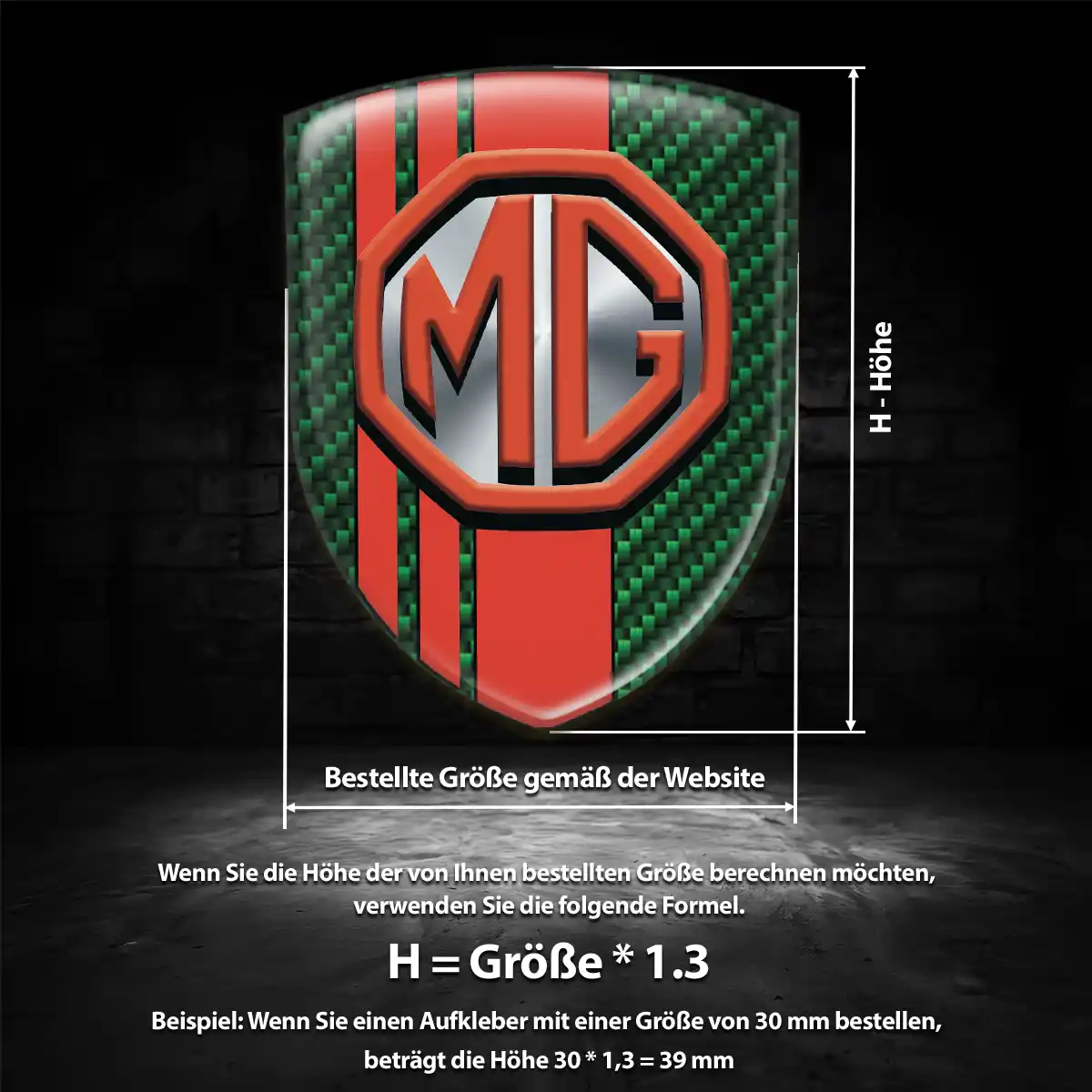 MG Emblem Aufkleber Wappen Auto Tuningfahrzeug