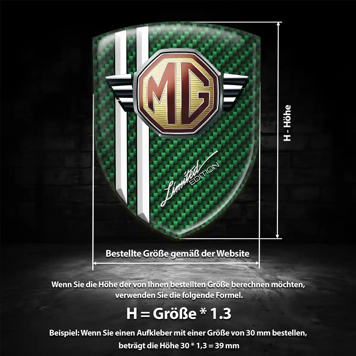 MG Emblem Auto Ausdrucksstarkes Design