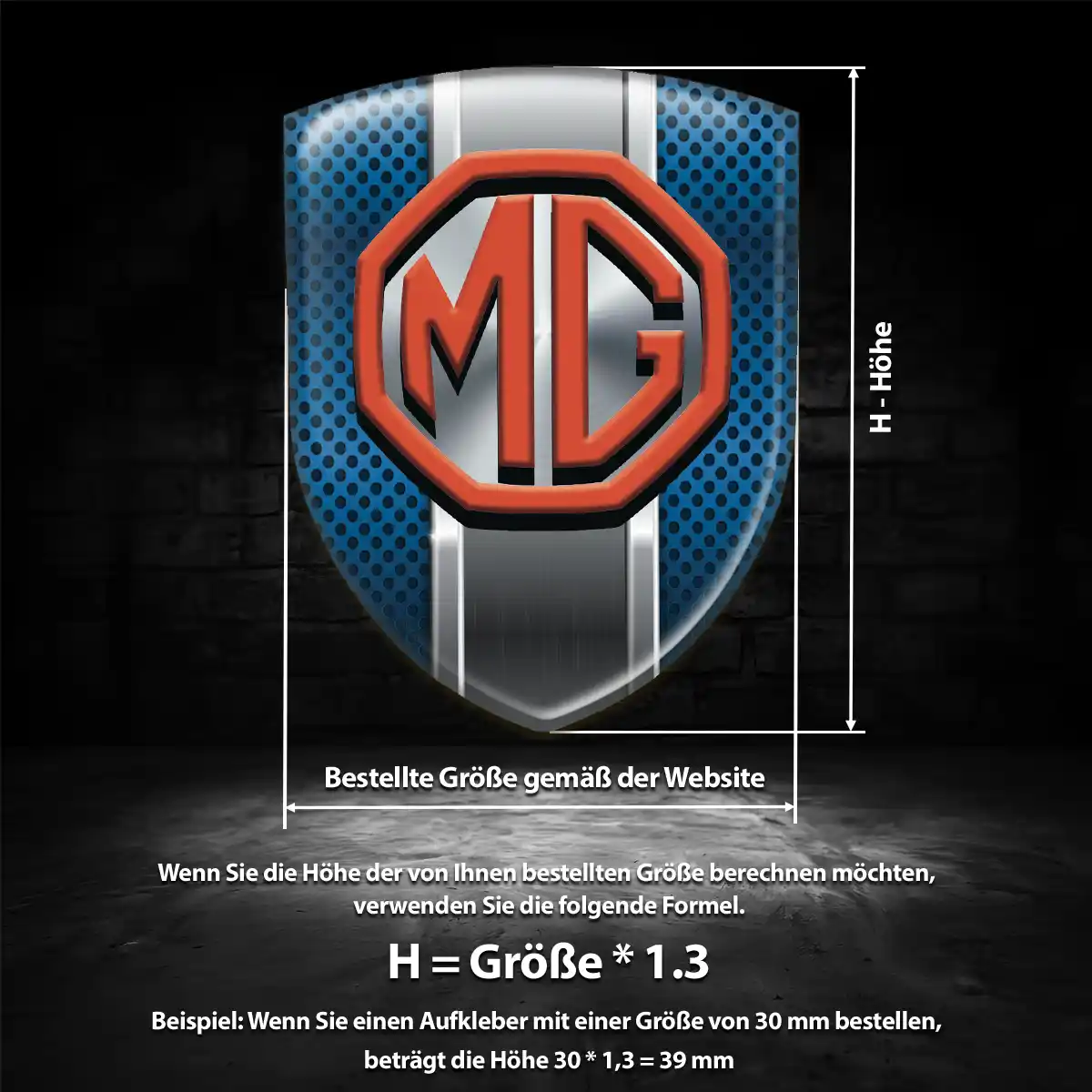 MG Emblem Auto Edles Design
