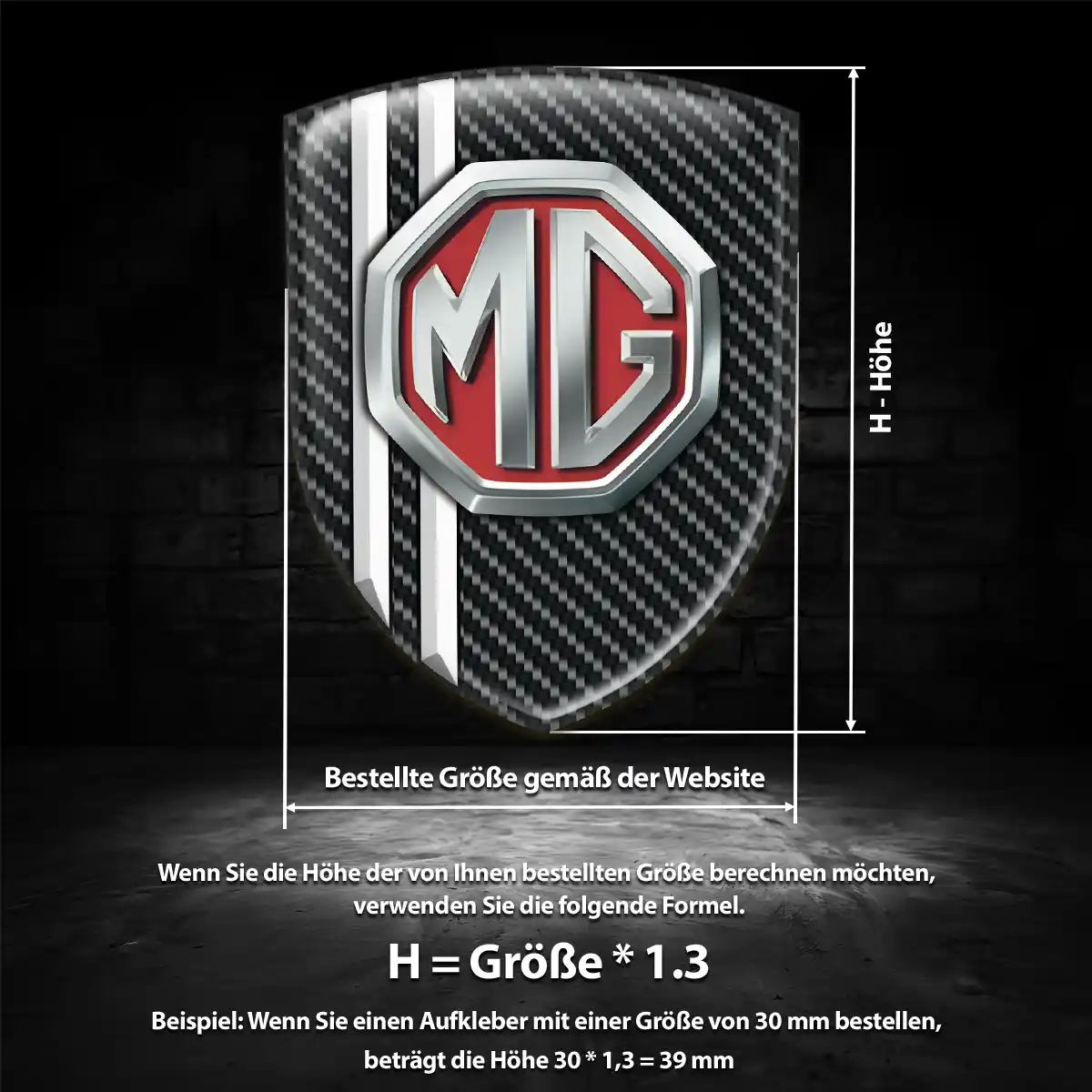 MG Emblem Auto Hochwertiges Harz