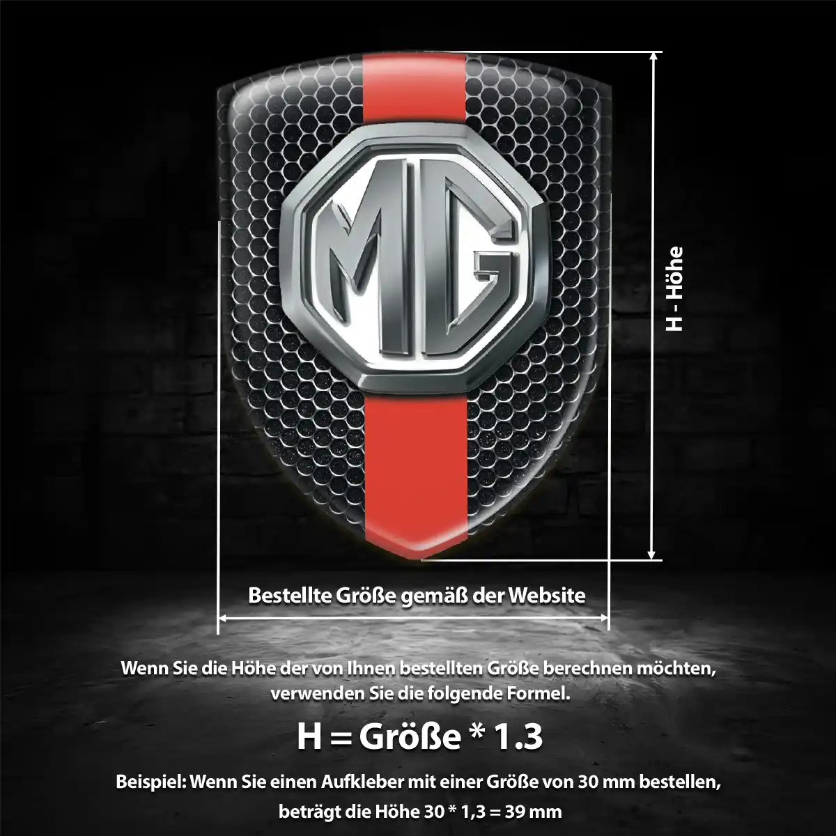 MG Emblem Auto Interieurdesign