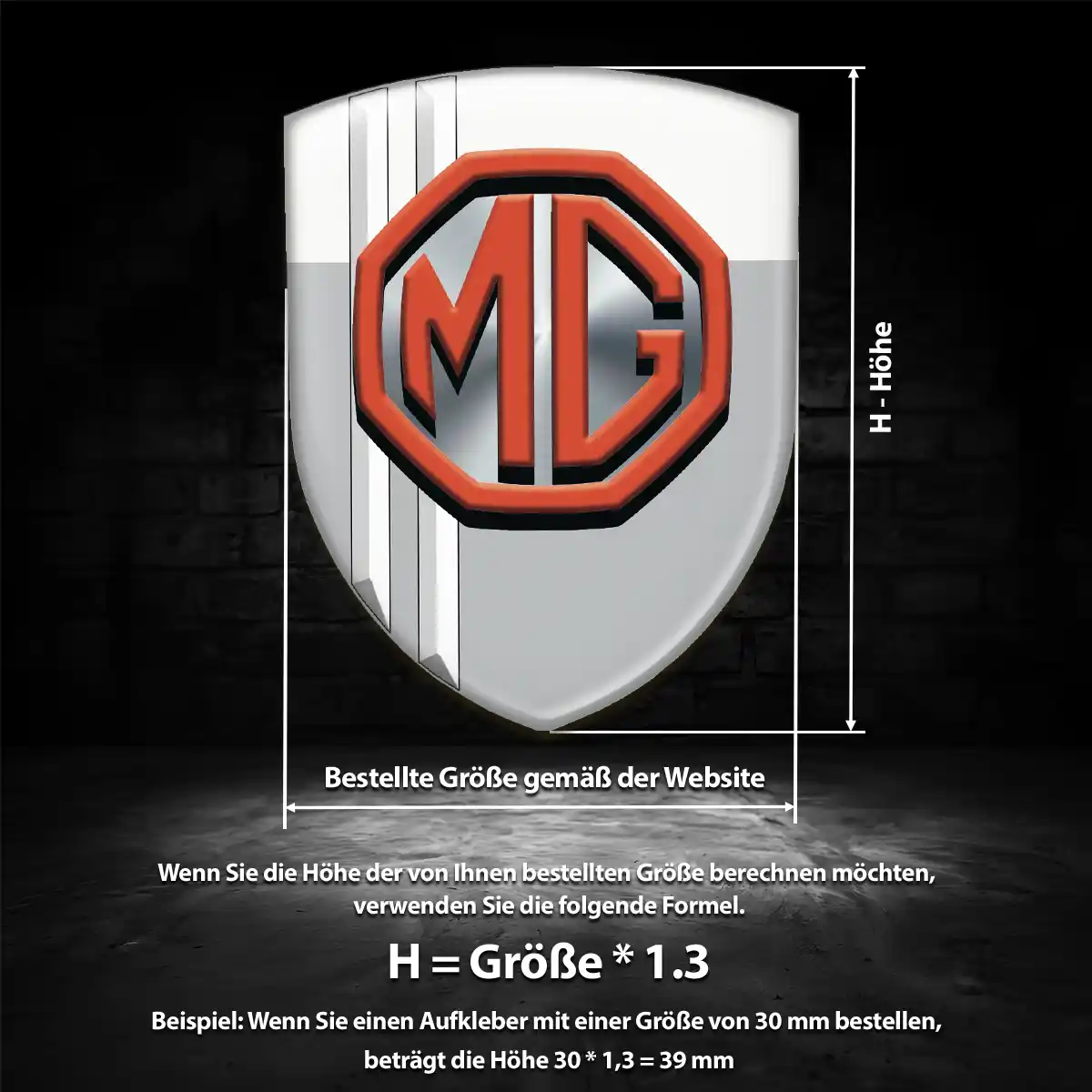 MG Emblem Auto Limitierte Auflage