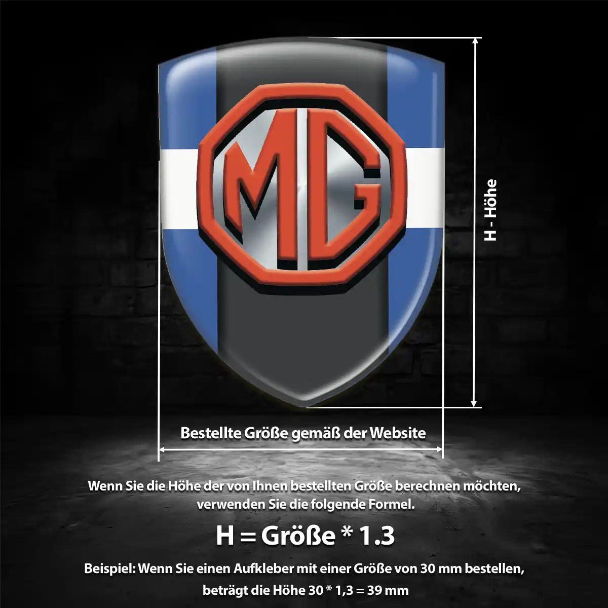 MG Emblem Auto Modernes Design