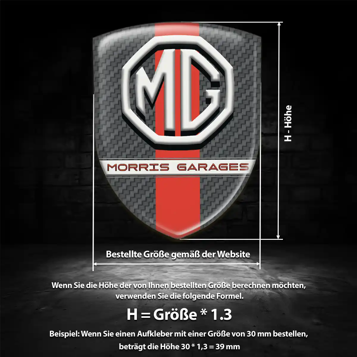 MG Emblem Auto Stilvolles Design