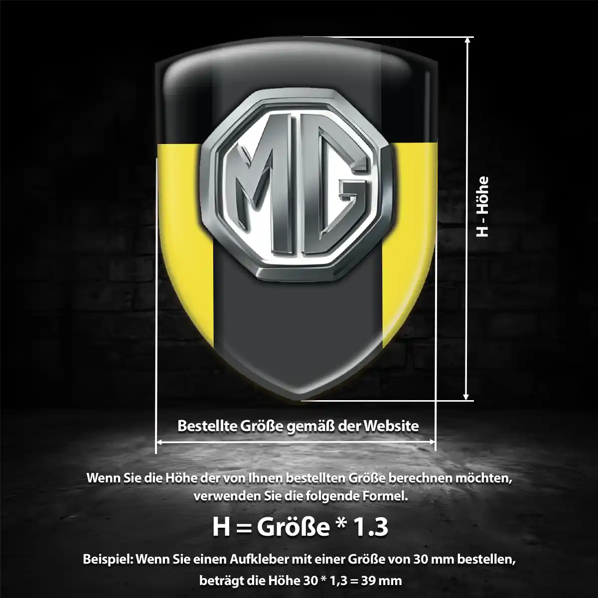 MG Emblem Auto Tuningfahrzeug