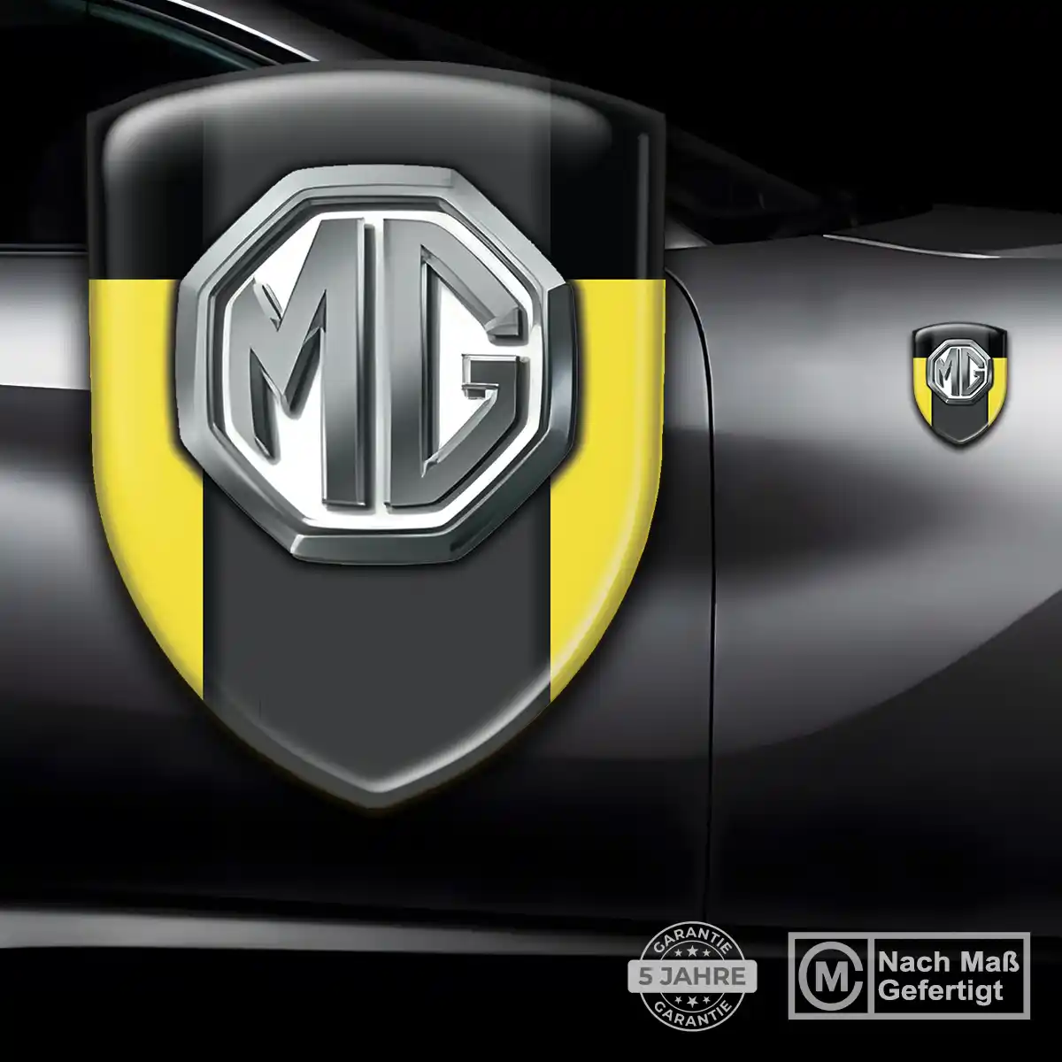 MG Emblem Auto Tuningfahrzeug