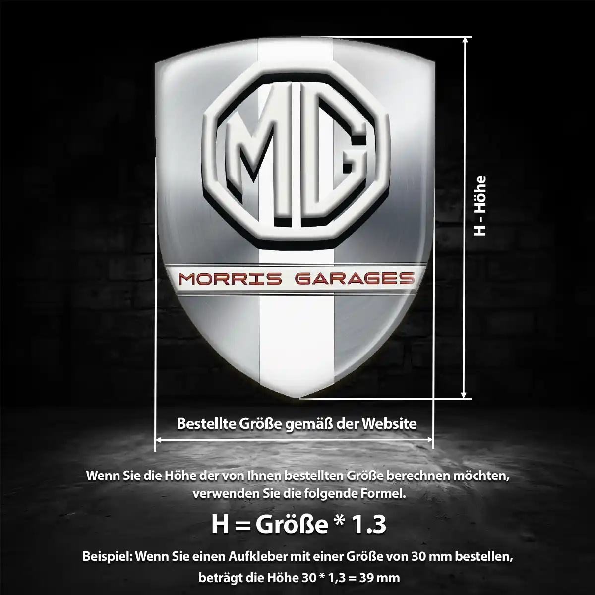 MG Emblem Hochwertiges Harz