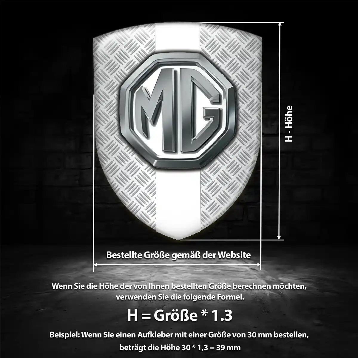 MG Emblem Modernes Design