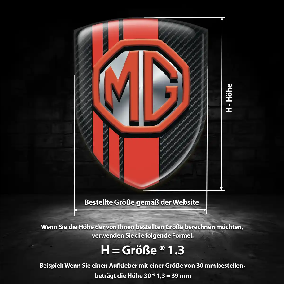 MG Emblem Tuningfahrzeug