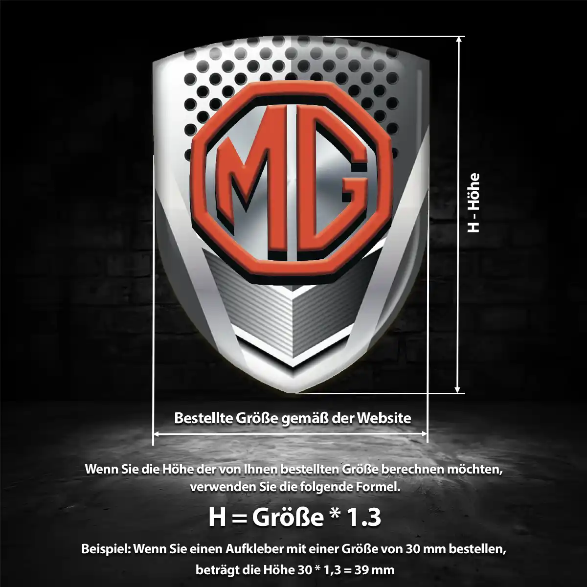 MG Emblem Wappen Anspruchsvolles Design