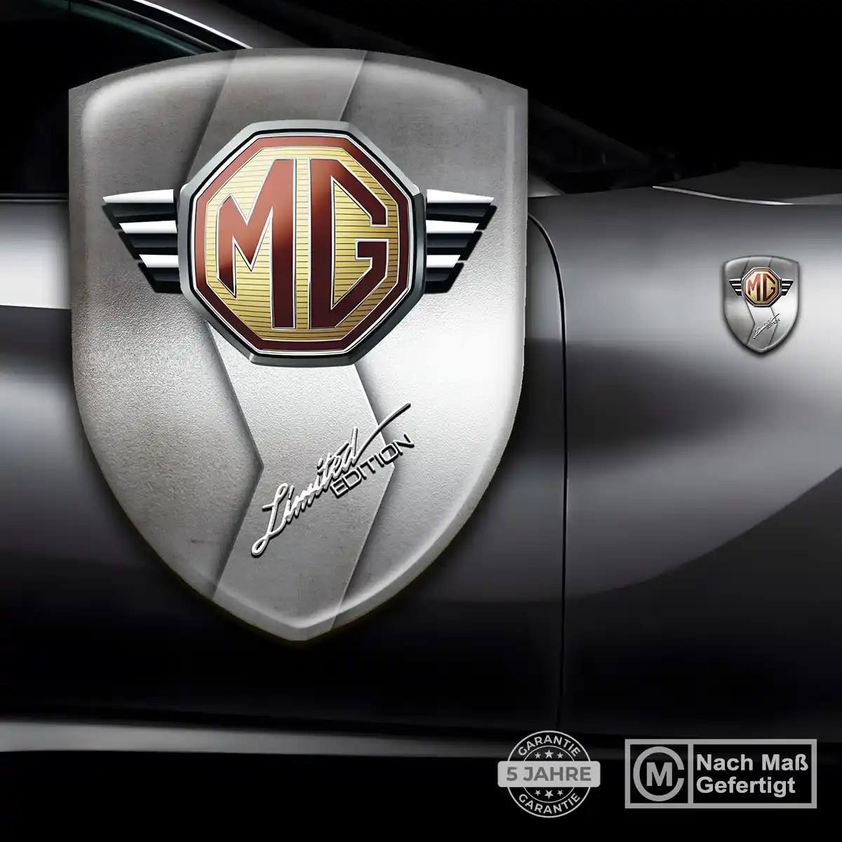 MG Emblem Wappen Aufkleber Ausdrucksstarkes Design