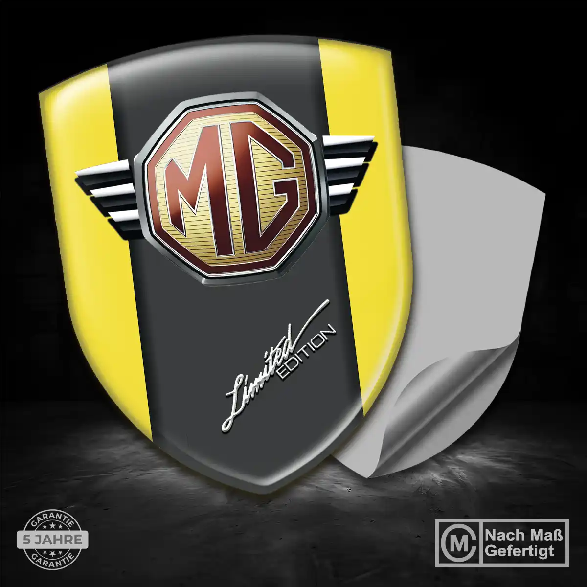 MG Emblem Wappen Aufkleber Auto Exterieurdesign