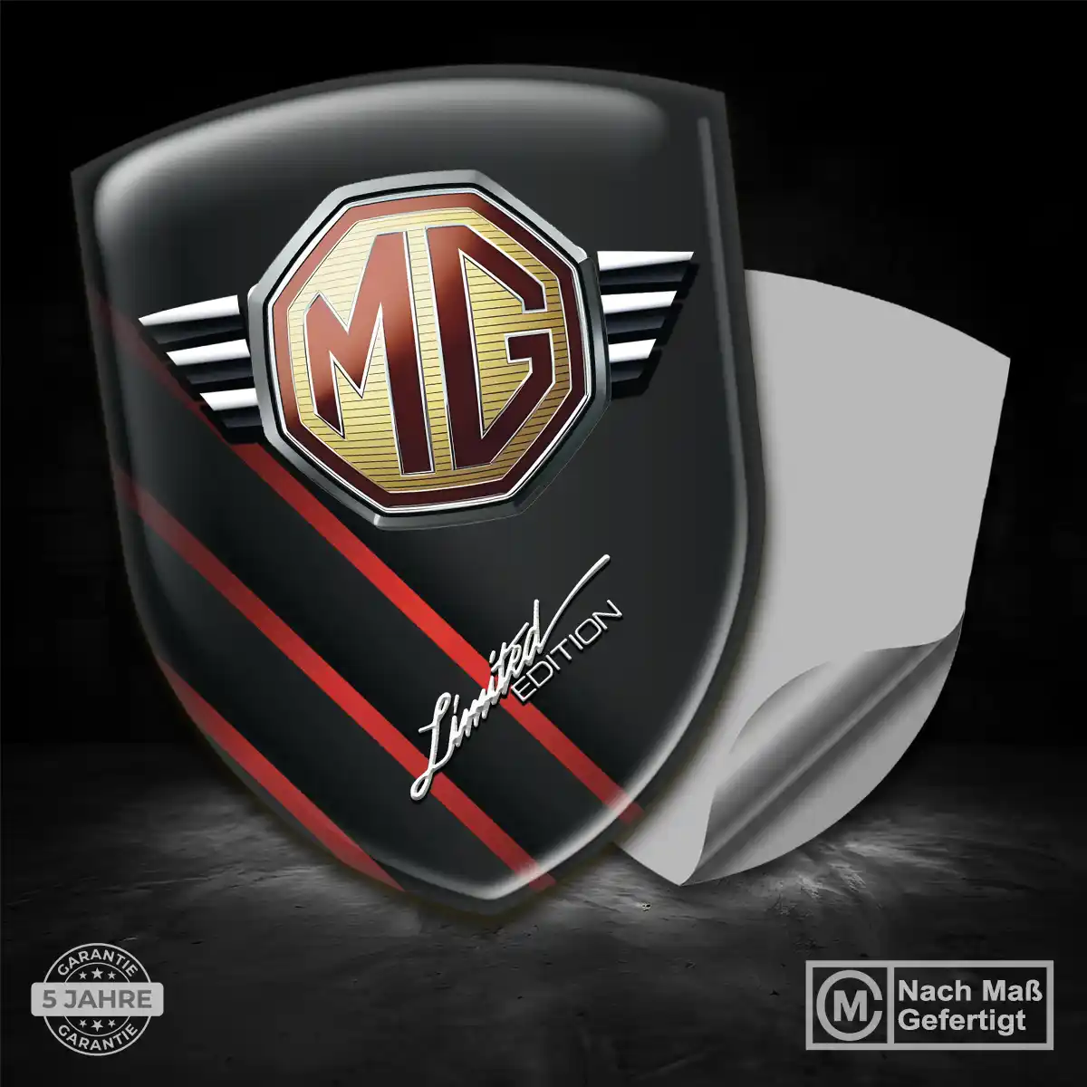 MG Emblem Wappen Aufkleber Auto Luxus-Edition